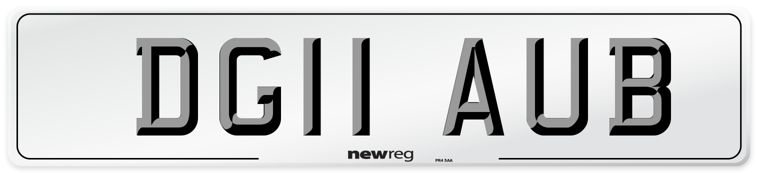 DG11 AUB Number Plate from New Reg